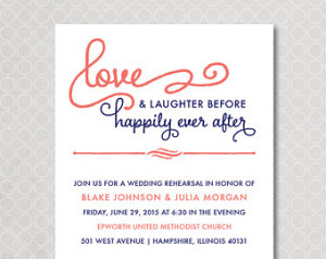 Happily Ever After Rehearsal Dinner Invitation ...
