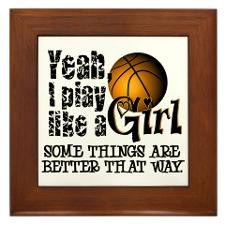 Girls Basketball Quotes Framed Art Tiles | Buy Girls Basketball ...