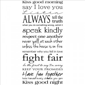 Kiss Me Good Morning...Kiss Me Good Night wall saying vinyl lettering ...