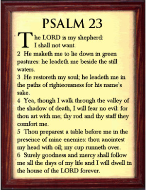 THE LORD THE SHEPHERD OF HIS PEOPLE (*) - (Psalm 23)