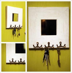 DIY Mirror Key Holder - Paperblog I like this and already have the ...