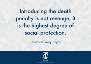 ... DEATH PENALTY IS A FORM OF SOCIAL PROTECTION [PRO DEATH PENALTY QUOTE