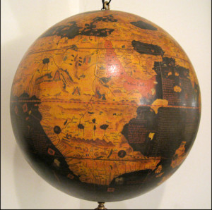 Zipangu [Japan] on the facsimile globe produced by Greaves & Thomas