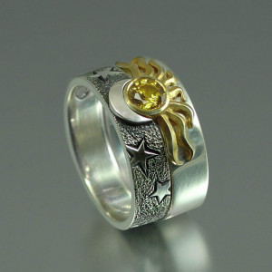 Sun and Moon Eclipse Ring $720.00 , a set that comes in 18K gold and ...