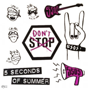5SOS Stickers on Don’t Stop EP