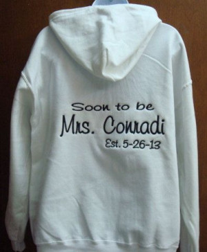 ... Embroidered Future Bride or Future Mrs. or Soon to be Mrs.Bride