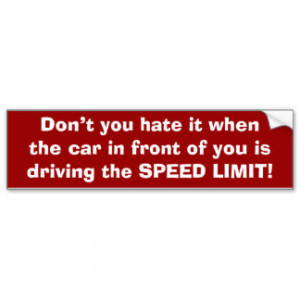 Speed Limit Car Bumper Sticker