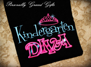 Pre-K Preschool Kindergarten Day Care Diva Embroidered School Shirt w ...