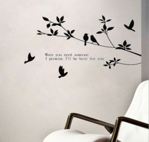 Branch Leave tree plant-Art Vinyl DIY wall sticker decal decor quote ...