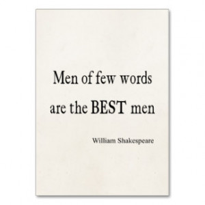 ... Quote Best Men of Few Words Quotes Large Business Cards (Pack Of 100