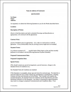 Straightforward Terms and Conditions and a Form of Quotation, for use ...