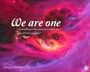 Rumi Quote ~ We are one
