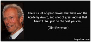 There's a lot of great movies that have won the Academy Award, and a ...