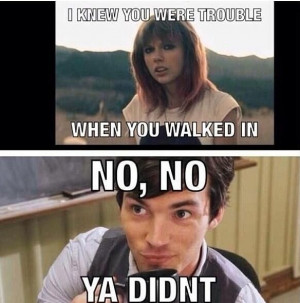 taylor swift funny. PLL funny. Ezra funny. hahahaahah