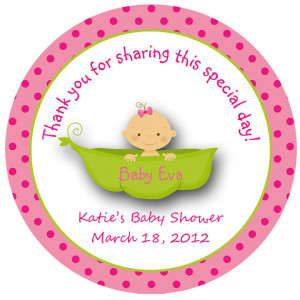 ... Baby girl personalized sticker -- favor tag, address label, custom