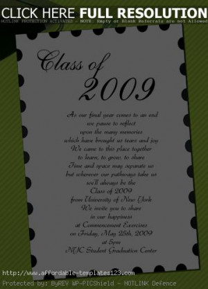 Graduation Party Invitation Sayings Templates :