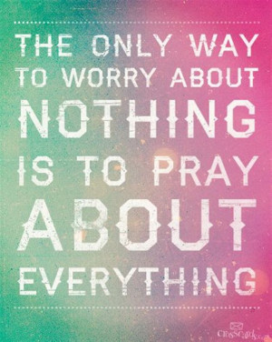 The Only Way to Worry About Nothing