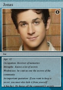 The Giver Trading Cards