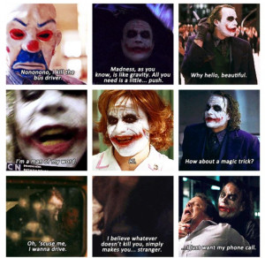 The Dark Knight, The Joker Quotes Collage