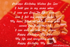 Precious Birthday Wishes for Son