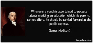 Whenever a youth is ascertained to possess talents meriting an ...