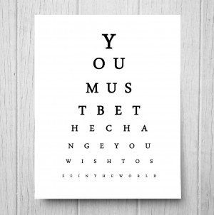 World Peace Quotes Gandhi Eyechart typography gandhi