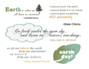 Earth Day and Nature Quotes and Word Art for Your Scrapbook Layouts