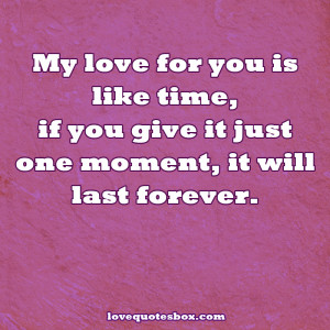 my love for you is forever quotes