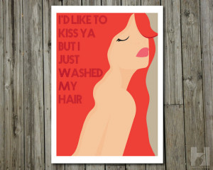 Film quote - 8.3x11.7 print - Bette Davis - Kiss - Hair - Humorous ...