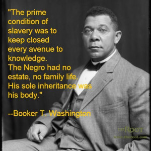 Booker T. Washington on Slavery and Knowledge