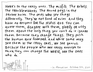 Steve Jobs tribute/Graphic courtesy @gapingvoid