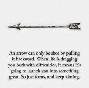 pulling it backward. When life is dragging you back with difficulties ...
