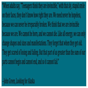 LOOKING FOR ALASKA(: