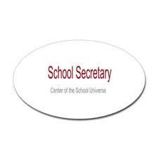 School Secretary School Universe Sticker (Oval) for
