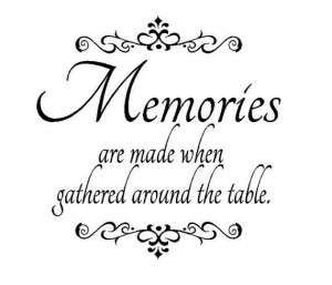 Dining Room Wall Decal Quote - Memories are Made When Gathered Around ...