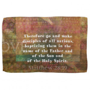Matthew 28:19 Bible Verse Kitchen Towel