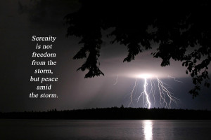 Lightning At Night - Inspirational Quote Photograph