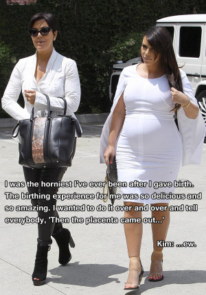 Kris Jenner discusses birth with her daughter.