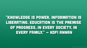 Education Is Power Quote Kofi annan quote