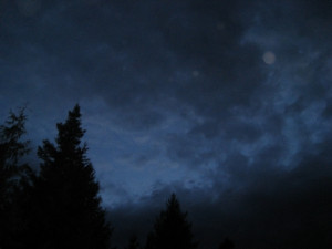 Cloudy Night Sky By Krispykritta