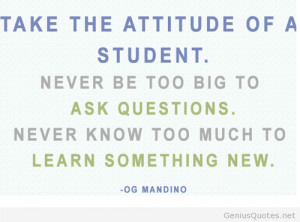 Students attitude quote – OG Mandino