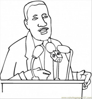 Martin Luther King Online Coloring Page Equality
