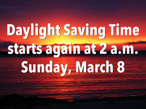 ... ready to spring forward — daylight saving time starts this weekend