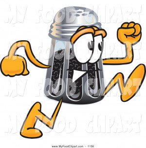 friendly pepper shaker mascot cartoon character running pepper shaker ...