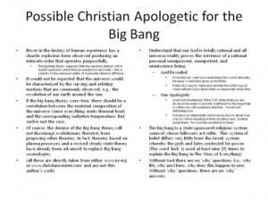 Possible Christian apologetic for the big bang (Martin Nelson)