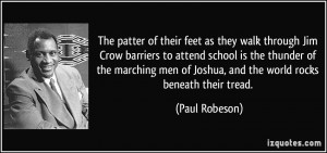 The patter of their feet as they walk through Jim Crow barriers to ...