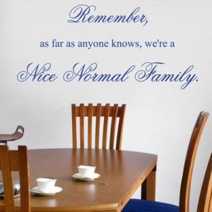 Home » Quotes » Nice Normal Family - Quote - Wall Decals