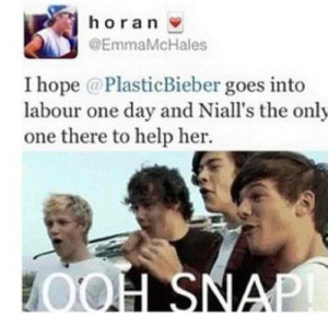 One Direction Niall Horan 1D Plastic Bieber