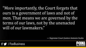 Reminding the Justices that their only job is to interpret the law