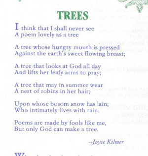tree poems | Tree Poem Joyce Kilmer | Flickr - Photo Sharing!